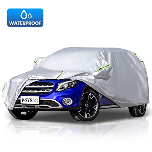 MATCC Funda para coche Exterior del Coche Impermeable 210T Resistente al Polvo, Lluvia, Rasguño y Nieve para SUV（485*190*185cm）