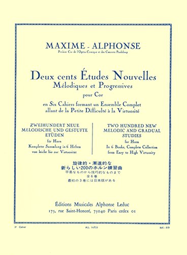 Maxime-Alphonse: 200 tudes Nouvelles Vol.3 - 40 tudes de Moyenne Force (Horn)