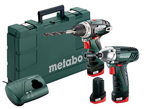 Metabo Combo Set 10.8 V * BS+SSD Negro, Verde - Taladro eléctrico (Batería, 3 pieza(s), Ión de litio, 10,8 V, 2 Ah)