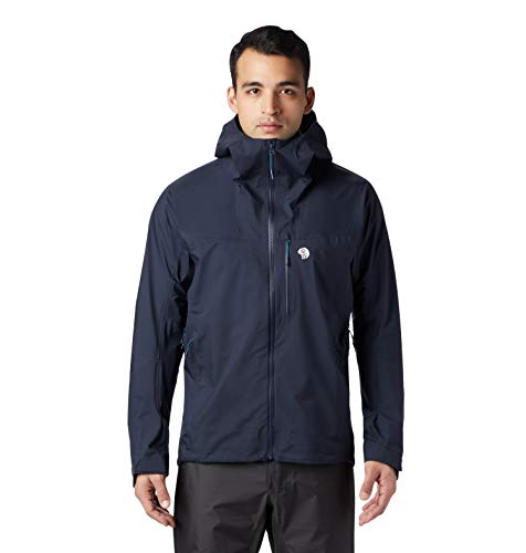 Mountain Hardwear Gore-Tex® Active Jacket - Chaqueta impermeable para hombre, color Dark Zinc, tamaño medium