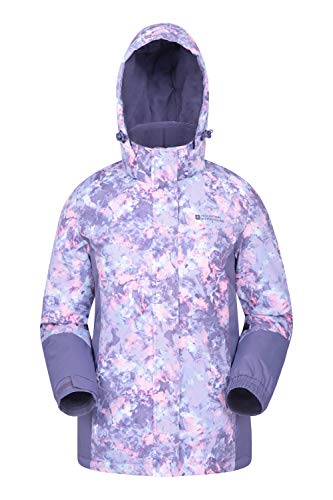 Mountain Warehouse Chaqueta de esquí Dawn para Mujer - A Prueba de Nieve, Abrigo de esquí con Forro Polar, puños, Dobladillo y Capucha Ajustables Azul Claro 42