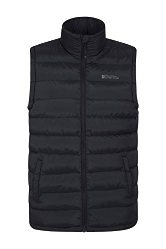 Mountain Warehouse Seasons Gilet Rellenado Estaciones - Chaleco hidrófugo de Gilet, Chaqueta Caliente, Ligera con Dos Bolsillos Delanteros, fáciles almacenar la Capa Negro XXL