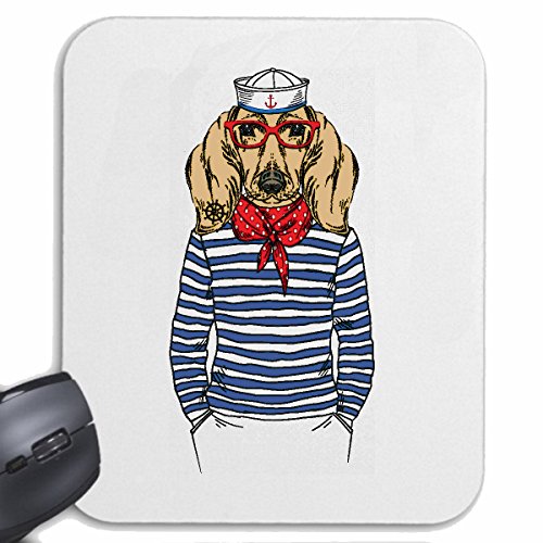 Mousepad alfombrilla de ratón COCKER divertido con los vidrios COMO PERRITOS MARINERO Cocker Spaniel cachorro Springer para su portátil, ordenador portátil o PC de Internet (con Windows Linux, etc.)