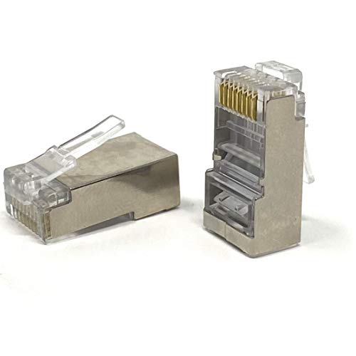 Mr. Tronic 100 Conectores RJ45 | CAT6 8P8C STP | Enchufe Modular | 100 Unidades