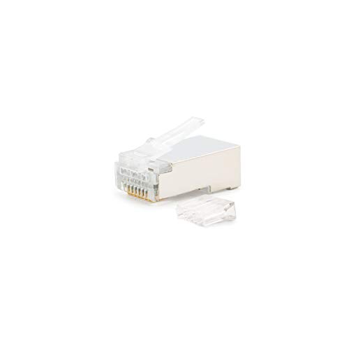 NANOCABLE 10.21.0203 - Conector para Cable de Red Ethernet RJ45, 8 Hilos Cat.6 FTP, Bolsa de 10 Unidades