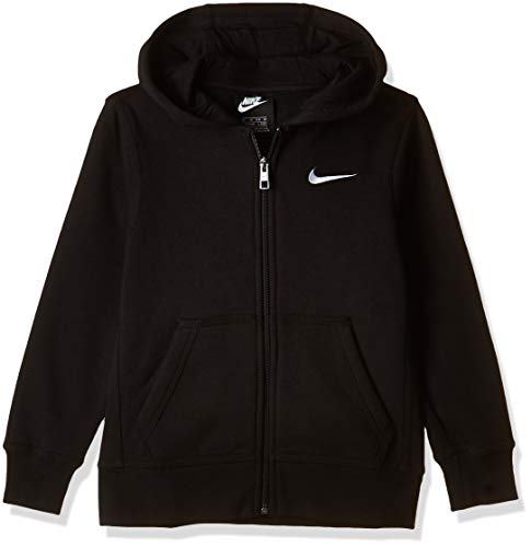 Nike 619069-010 - Sudadera con capucha para niños, color Negro (Black/White), talla S (talla del fabricante: 8-10 años/128-137 cm)