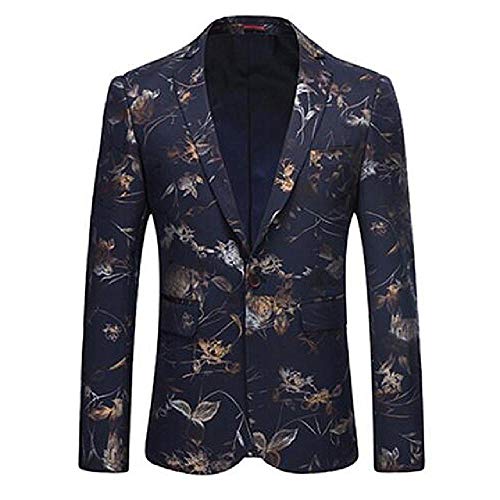 Nuevo   Traje de Vestir de Boutique Informal para Hombres/Chaqueta de Chaqueta de Chaqueta con Traje Floral Delgado de un botón para Hombres