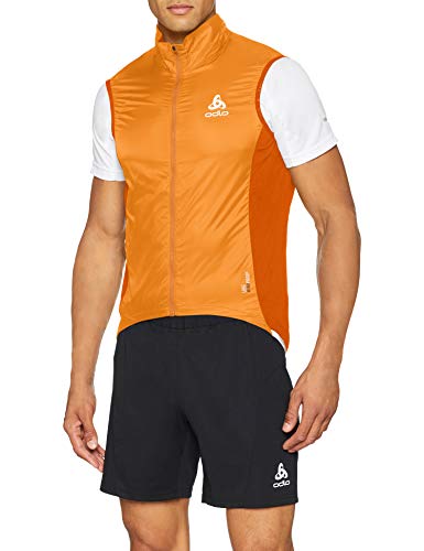 Odlo Fujin Light Chaleco, Hombre, Naranja (Hawaiian Sunset), M