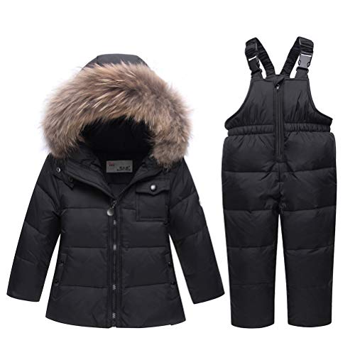 Odziezet Traje de Nieve niño Esquí Chaqueta con Capucha niña Abrigo Invierno de Plumas + Pantalón Conjunto 2 Piezas 1-5 años