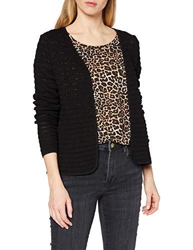 ONLY Onlcrystal Ls Cardigan Noos, Chaqueta para Mujer, Negro (Black), 42 (Talla del Fabricante: Large)