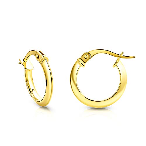 Orovi pendientes de mujer aros en oro amarillo 18 kilates ley 750