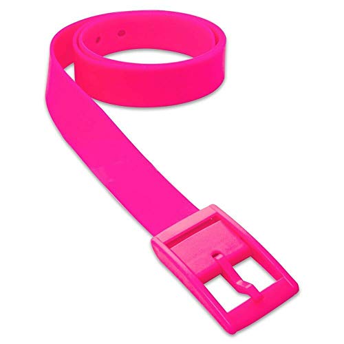 OUTLETISSIMO® - Cinturón fucsia de silicona de colores para hombre y mujer unisex con hebilla fashion moda 105 115 cm