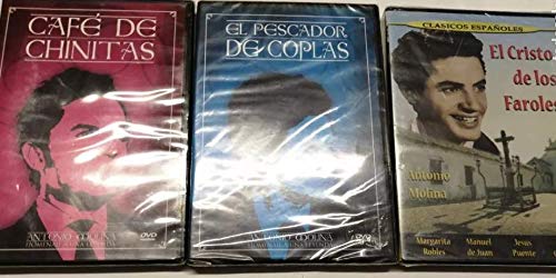 PACK 3 DVD ANTONIO MOLINA CAFE DE CHINITAS - EL PESCADOR DE COPLAS -EL CRISTO DE LOS FAROLES