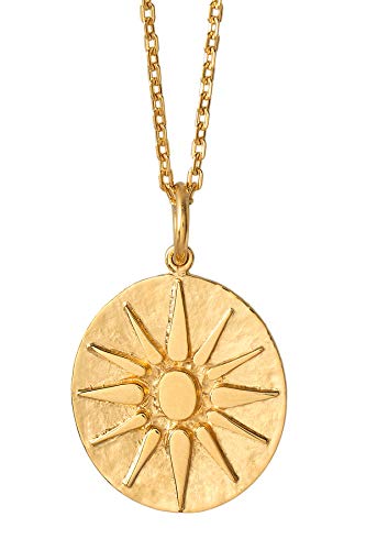 Pernille Corydon Cadena colgante sol oro – Bali Serie Collar plaquitas 925 plata chapado en oro – N211g