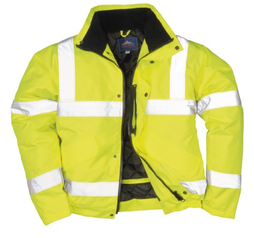 Portwest - Chaqueta de aviador con bandas reflectantes, color amarillo