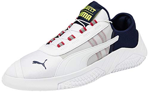 PUMA REPLICAT-X 1.8 PIRELLI, Zapatillas Unisex-Adulto, Blanco White/Peacoat/Limepunch, 44 EU