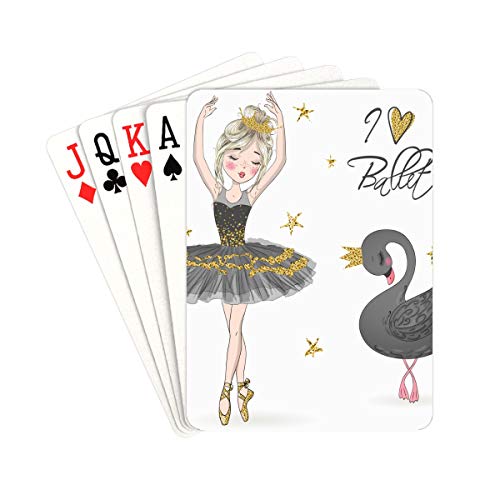 QIAOLII Baraja de Naipes Bailarina Baile Poker Naipes únicos para niños