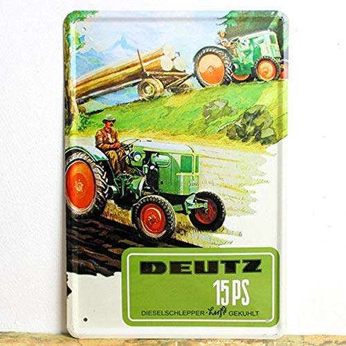 qnmbdgm Pintura Hierro Tractor Pintura De Metal Carteles De Chapa Hojalata Hierro Arte Pared Coche Placa Decorativa Mural Granja Garaje Decorati