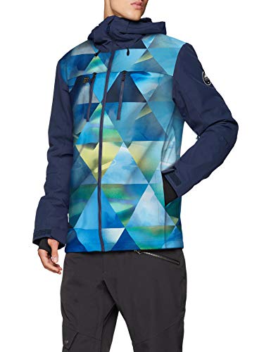 Quiksilver Mission Block Chaqueta de Nieve, Hombre, Verde Lima / Stretch The Universe, M