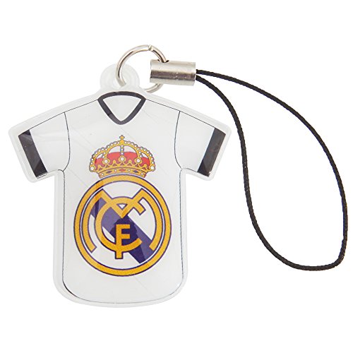 Real Madrid CF - Colgante oficial para móviles (Talla Única/Blanco/Negro/amarillo)