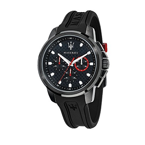 Reloj para Hombre, Colección SFIDA, en Acero, PVD Negro, Silicona - R8851123007