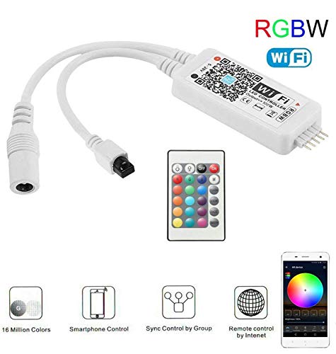 RGBWW Tiras led Controlador, DC 12-28V Controlador Remoto Wifi Controlador de Tira Led Atenuador Multicolor Para LED Tira de Luz LED Aplicación de Teléfono Inteligente