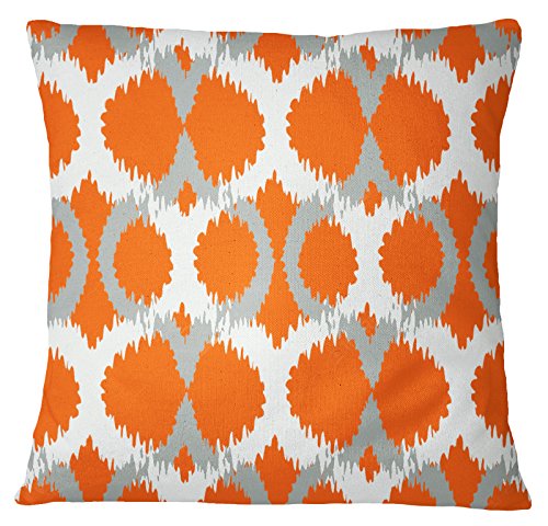 s4sassy decoración del hogar Ikat Impreso color naranja sofá funda para cojín manta funda de almohada – elegir tamaño, raso, Naranja, 20 x 20 Inches