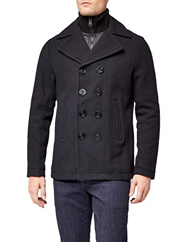 Schott Caban Plastron Pull Amovible Fonce XXL Chaqueta, Azul Marino Oscuro, XX-Large para Hombre