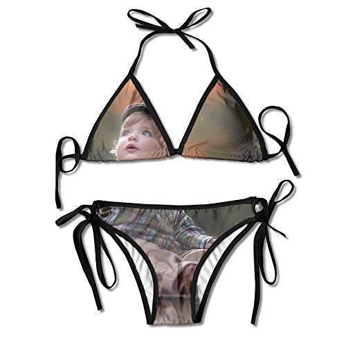 Sexy Triangle Bathing Two Pieces The Holy Light Protects A Cute BabyFashion Sexy Swimwear Women Bikini s Swimsuit