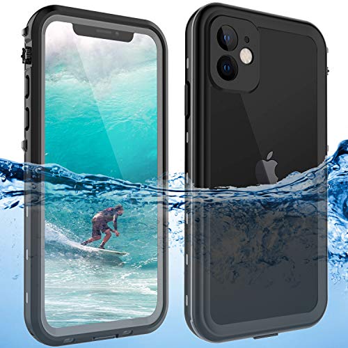 ShellBox Fundas Impermeables Original iPhone 11 bajo el Agua, Prueba de Vida, A Prueba de choques, A Prueba de Polvo, Cubierta Protectora de Cuerpo Completo de 360 ° Protector de teléfono, Negro