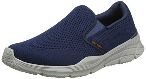 Skechers Equalizer 4.0, Zapatillas sin Cordones para Hombre, Azul (Navy Engineered Mesh/Orange Trim Nvor), 43 EU