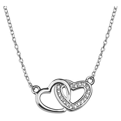 SOFIA MILANI Collar Mujer Cadena Colgante Corazón Plata de Ley 50165