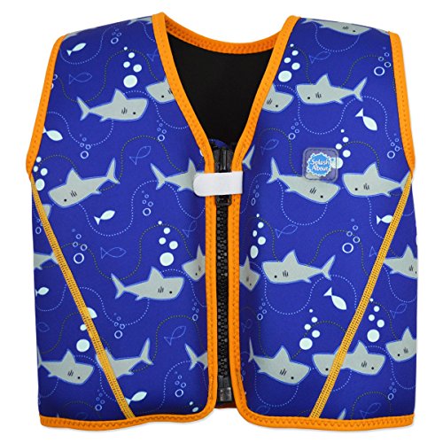 Splash About Go Splash Chaleco Flotador, Unisex bebé, Shark OrangeRequin, 3-6 años