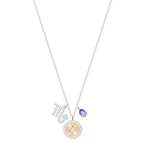 Swarovski Colgante Zodiac, Escorpio, de Mujer, Azul, Baño de Rodio