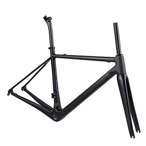 TQ Cuadro de Bicicleta de Carretera de Carbono T1000 Completo y Juego de Ruedas de 50 mm Cuadro de Carbono de Bicicleta de Carrera BSA 700C Tamaño 46/48/51/54 cm,Frameset,48cm