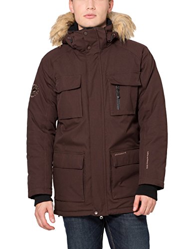 Ultrasport Luca Parka Deportiva, Hombre, Marrón Oscuro, L