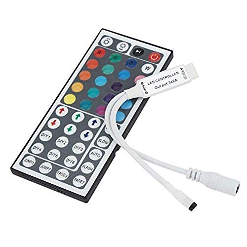 VIPMOON IR rgb tira led Controlador,DC 12V 44 botones Control remoto de para 5050/3528 RGB cinta led,4 modos para elegir de tiras led Controlador