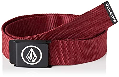 Volcom Circle Web Cinturón, Hombre, Cabernet, O/S