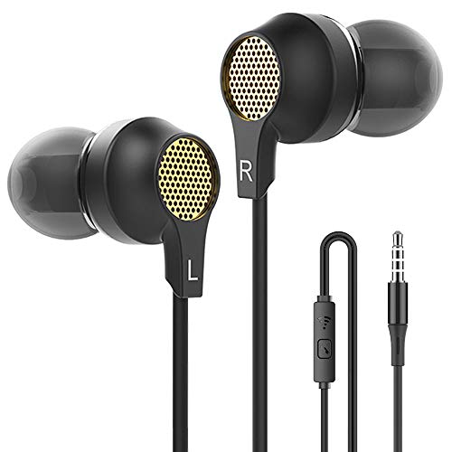 WalkerFit S01, Auriculares Intrauditivos de Alta Aesolución Aislamiento Acústico Auriculares para Dormir con Micrófono y Control Remoto, Negro