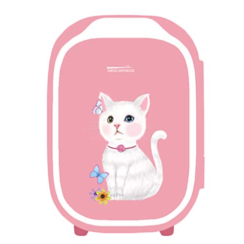 WDXLT 6L Mini Portátil Nevera Pequeña,Skincare Cosméticos Calor Mini Refrigerador,Alta Capacidad Silencioso Congelador,Enfriador Clase De Energía A+++ A 20x26.5x30cm (8x10x12inch)