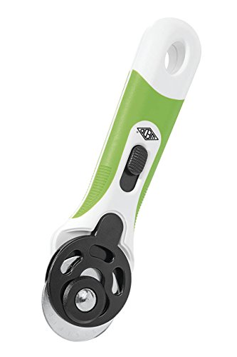 Wedo 0789045 - Cuchillo circular, con 2 cuchillas, 45 mm, color verde y blanco