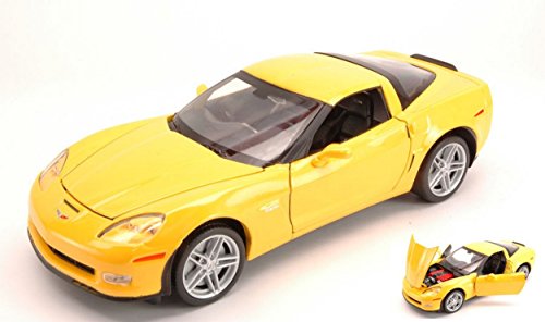 Welly WE0389 Chevrolet Corvette (C5) Z06 2007 Yellow 1:24 MODELLINO Die Cast Compatible con