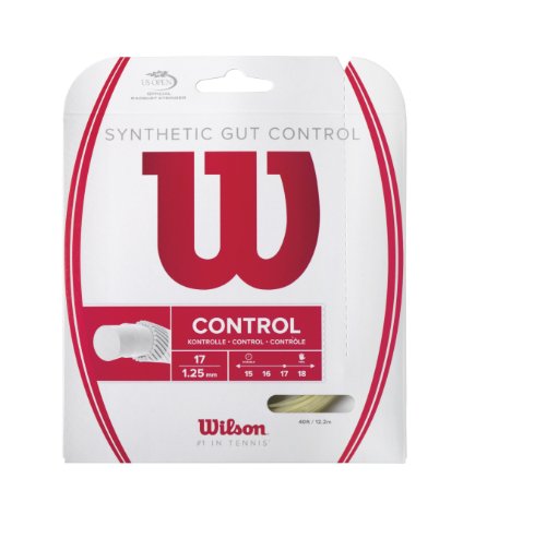 Wilson Tennissaite Synthetic Gut Control 16 - Cordaje de raqueta de tenis, color beige