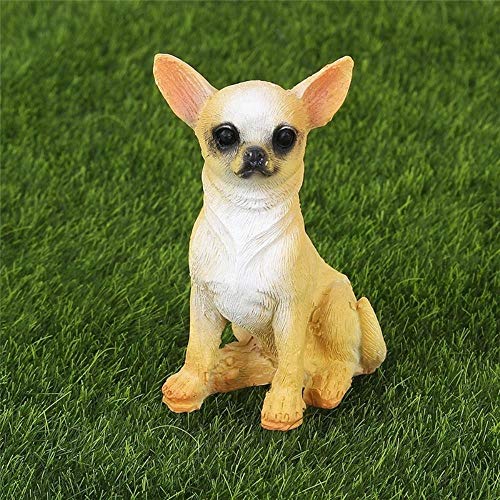 WYCYZJ Miniature Fairy Garden Decorations Crafts Bonsai Figurine Mini GNOME Moss Animals Cute Chihuahua Dog Garden Home Toys Gifts 1pc