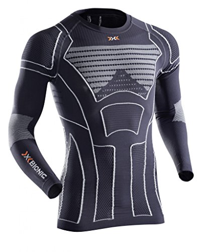 X-Bionic M/L Moto Energizer Light Camiseta, Hombre, Gris (Carbon/Perla), S/M