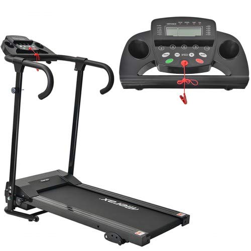 XINGXING Caminadora Eléctrica Plegable Motorizado Runing Correr Caminar Máquina con Pantalla LCD Tablet Holder Black