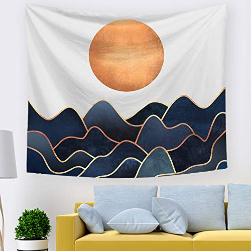 xkjymx Nueva Puesta de Sol Paisaje Tapiz Colgando de la Pared de Tela Colgante hogar Tortuga Tapiz Fondo Pintura de Pared