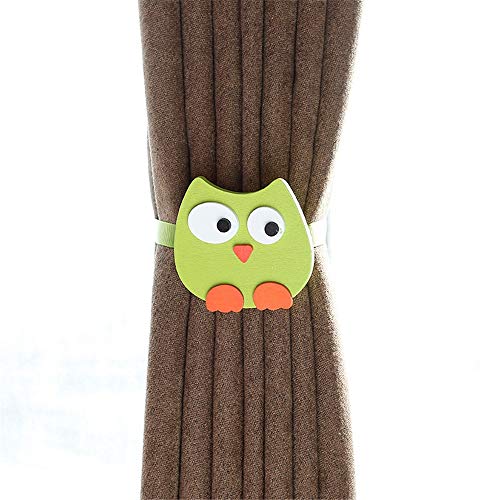 YaGFeng Cortina Cuerda Hebilla Cortina De Madera Cuerda Colgando Cortinas del Dormitorio De Los Niños Cuerda 2 PCS Creative Kids Cortina De Anchorage Cornisas Forma De La Historieta