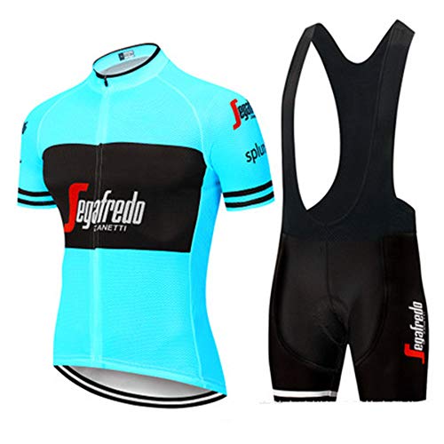 YDJGY Conjunto Manga Corta Ciclismo Jersey,Set Ropa Bicicleta MontañA Transpirable Secado RáPido Para Hombres Verano