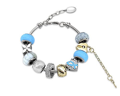 YOURDORA Mujer con Cristales Swarovski Pulsera de Charms Originales Azul Joyas de Fiesta de Moda